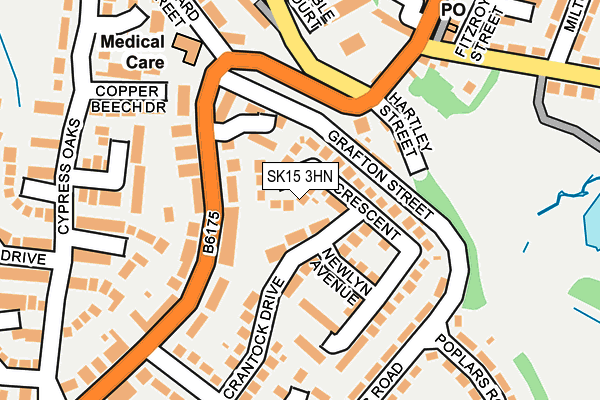 SK15 3HN map - OS OpenMap – Local (Ordnance Survey)