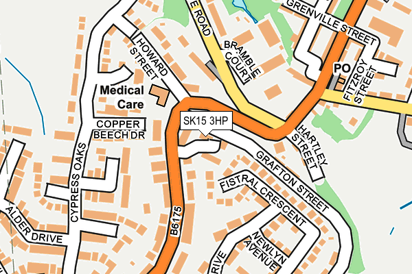 SK15 3HP map - OS OpenMap – Local (Ordnance Survey)
