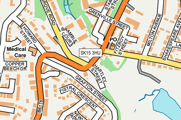 SK15 3HU map - OS OpenMap – Local (Ordnance Survey)