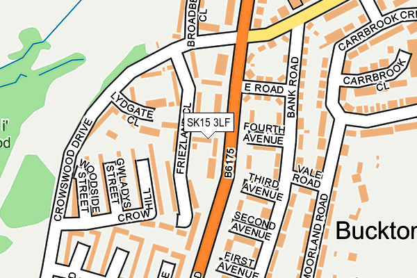 SK15 3LF map - OS OpenMap – Local (Ordnance Survey)