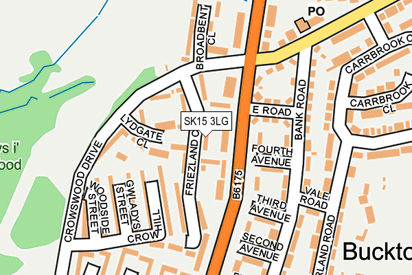 SK15 3LG map - OS OpenMap – Local (Ordnance Survey)