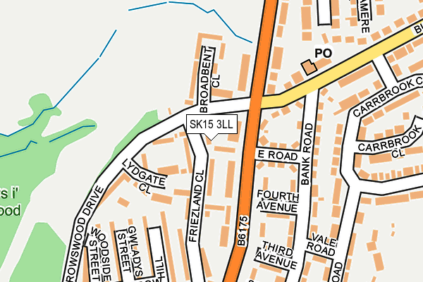 SK15 3LL map - OS OpenMap – Local (Ordnance Survey)