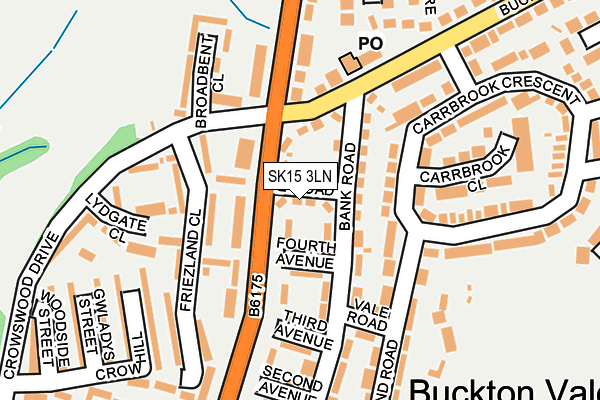 SK15 3LN map - OS OpenMap – Local (Ordnance Survey)