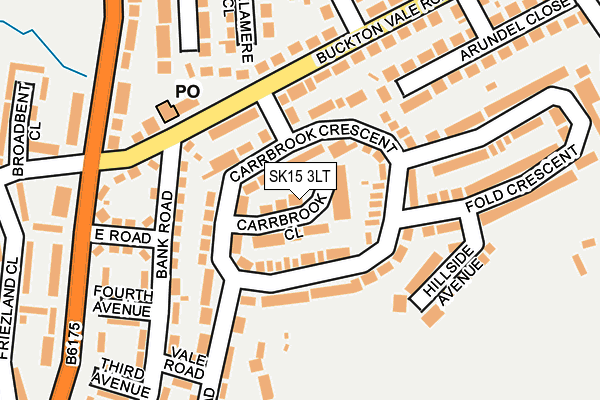 SK15 3LT map - OS OpenMap – Local (Ordnance Survey)