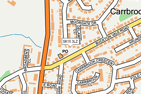 SK15 3LZ map - OS OpenMap – Local (Ordnance Survey)