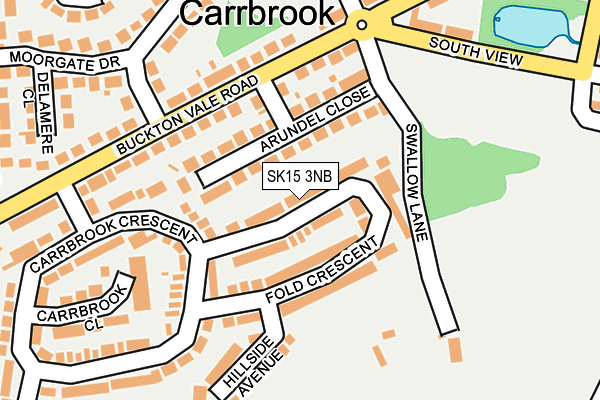 SK15 3NB map - OS OpenMap – Local (Ordnance Survey)