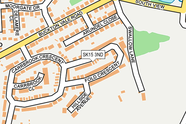 SK15 3ND map - OS OpenMap – Local (Ordnance Survey)