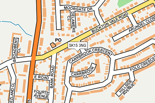 SK15 3NG map - OS OpenMap – Local (Ordnance Survey)