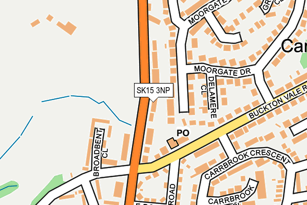 SK15 3NP map - OS OpenMap – Local (Ordnance Survey)