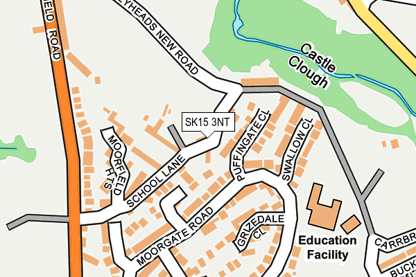 SK15 3NT map - OS OpenMap – Local (Ordnance Survey)