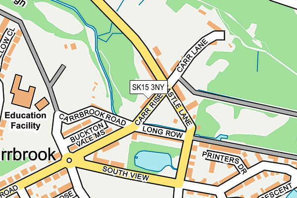 SK15 3NY map - OS OpenMap – Local (Ordnance Survey)