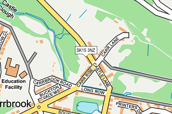 SK15 3NZ map - OS OpenMap – Local (Ordnance Survey)