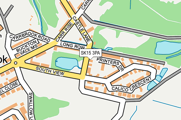 SK15 3PA map - OS OpenMap – Local (Ordnance Survey)