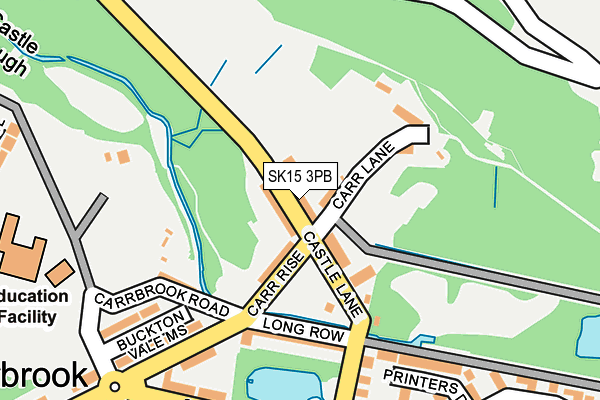 SK15 3PB map - OS OpenMap – Local (Ordnance Survey)