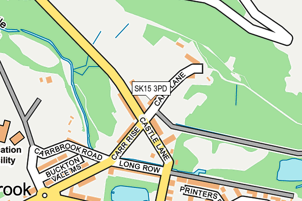 SK15 3PD map - OS OpenMap – Local (Ordnance Survey)