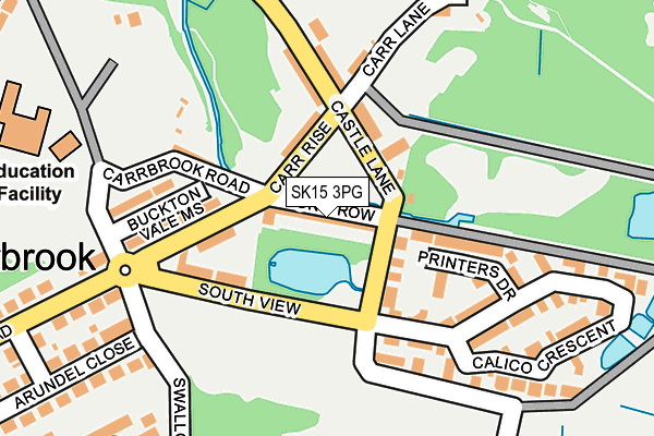 SK15 3PG map - OS OpenMap – Local (Ordnance Survey)