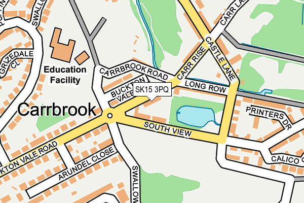 SK15 3PQ map - OS OpenMap – Local (Ordnance Survey)