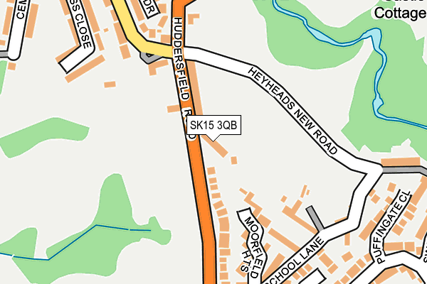 SK15 3QB map - OS OpenMap – Local (Ordnance Survey)