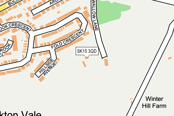 SK15 3QD map - OS OpenMap – Local (Ordnance Survey)