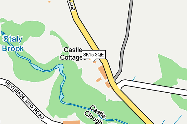 SK15 3QE map - OS OpenMap – Local (Ordnance Survey)