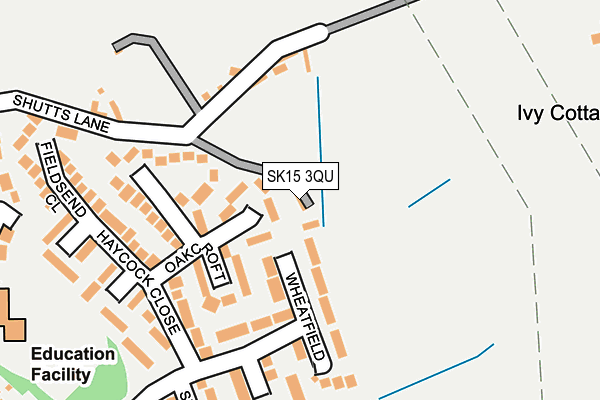 SK15 3QU map - OS OpenMap – Local (Ordnance Survey)