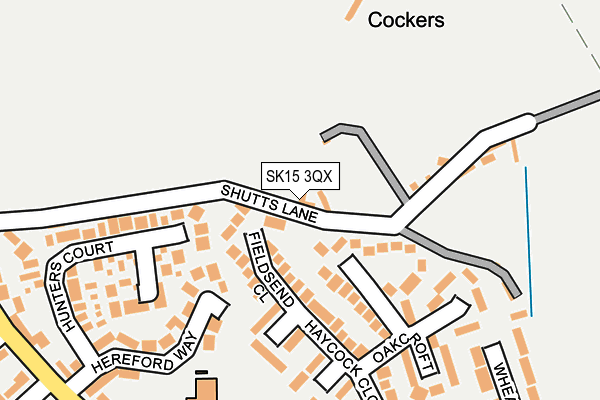SK15 3QX map - OS OpenMap – Local (Ordnance Survey)