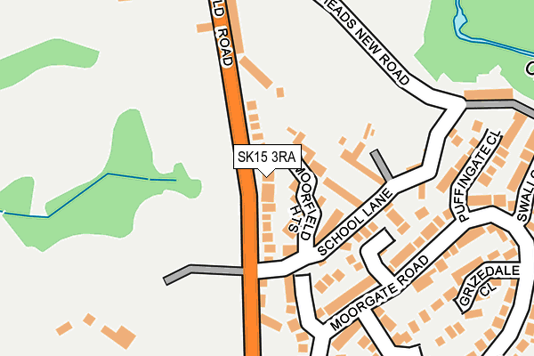 SK15 3RA map - OS OpenMap – Local (Ordnance Survey)