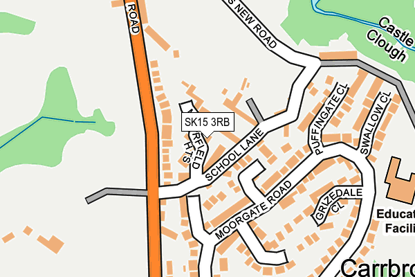 SK15 3RB map - OS OpenMap – Local (Ordnance Survey)