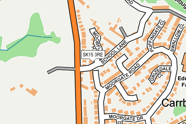 SK15 3RE map - OS OpenMap – Local (Ordnance Survey)