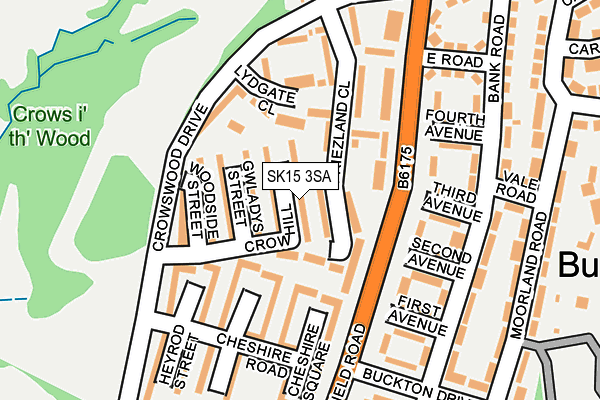 SK15 3SA map - OS OpenMap – Local (Ordnance Survey)