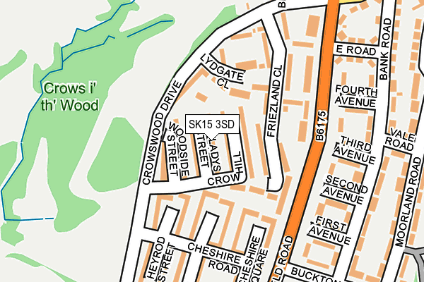 SK15 3SD map - OS OpenMap – Local (Ordnance Survey)