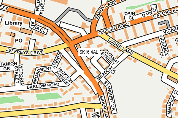 SK16 4AL map - OS OpenMap – Local (Ordnance Survey)