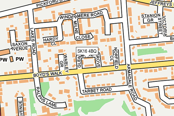 SK16 4BQ map - OS OpenMap – Local (Ordnance Survey)