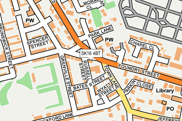 SK16 4BT map - OS OpenMap – Local (Ordnance Survey)