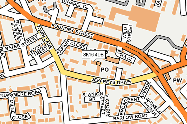 SK16 4DB map - OS OpenMap – Local (Ordnance Survey)