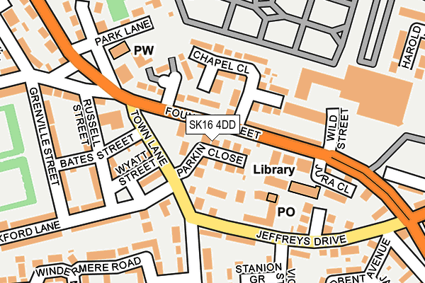 SK16 4DD map - OS OpenMap – Local (Ordnance Survey)