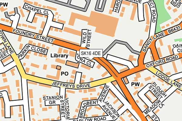 SK16 4DE map - OS OpenMap – Local (Ordnance Survey)