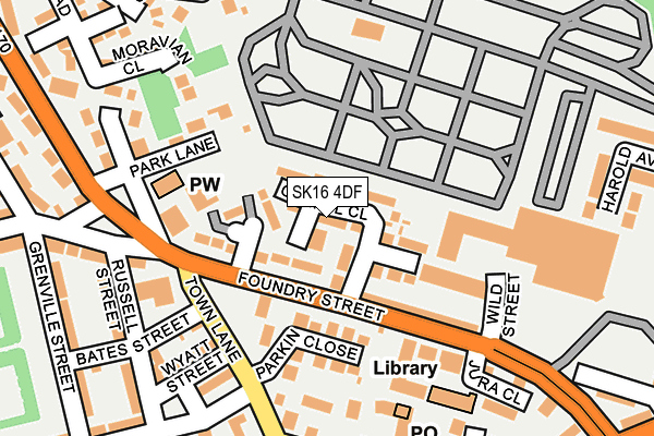 SK16 4DF map - OS OpenMap – Local (Ordnance Survey)