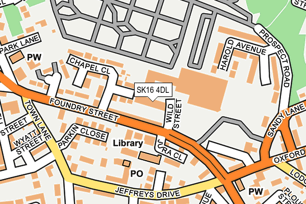 SK16 4DL map - OS OpenMap – Local (Ordnance Survey)