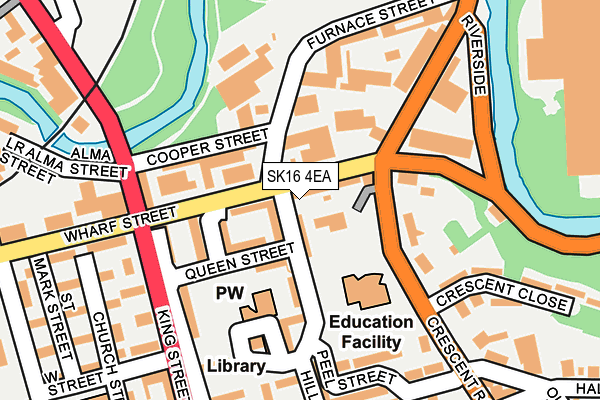 SK16 4EA map - OS OpenMap – Local (Ordnance Survey)