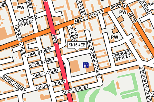 SK16 4EB map - OS OpenMap – Local (Ordnance Survey)