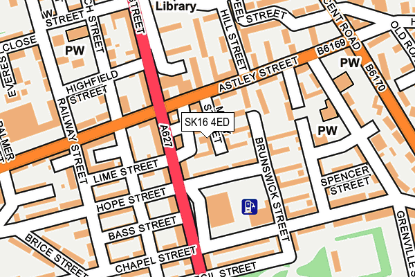 SK16 4ED map - OS OpenMap – Local (Ordnance Survey)