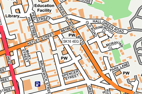 SK16 4EG map - OS OpenMap – Local (Ordnance Survey)