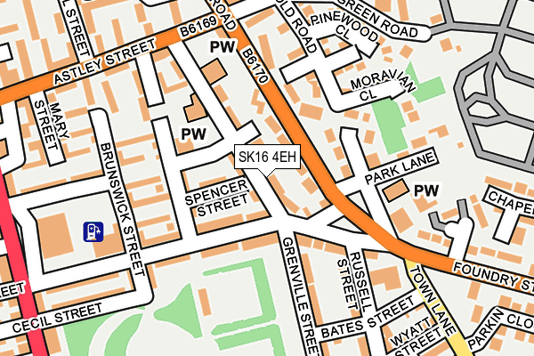 SK16 4EH map - OS OpenMap – Local (Ordnance Survey)