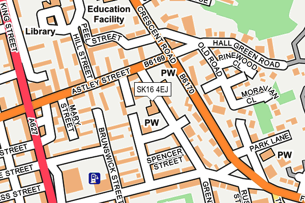 SK16 4EJ map - OS OpenMap – Local (Ordnance Survey)