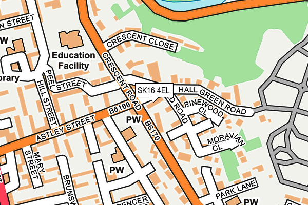 SK16 4EL map - OS OpenMap – Local (Ordnance Survey)