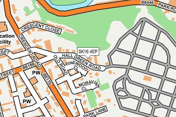 SK16 4EP map - OS OpenMap – Local (Ordnance Survey)