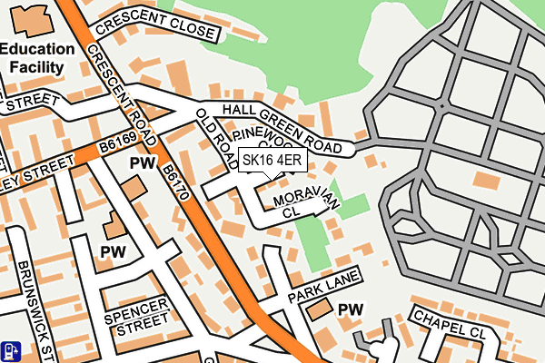 SK16 4ER map - OS OpenMap – Local (Ordnance Survey)