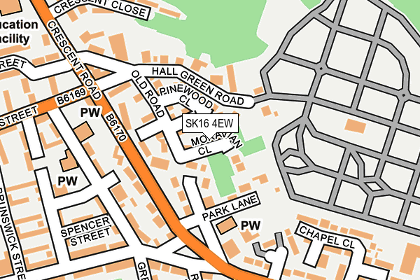 SK16 4EW map - OS OpenMap – Local (Ordnance Survey)