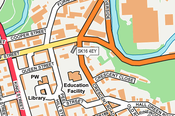 SK16 4EY map - OS OpenMap – Local (Ordnance Survey)